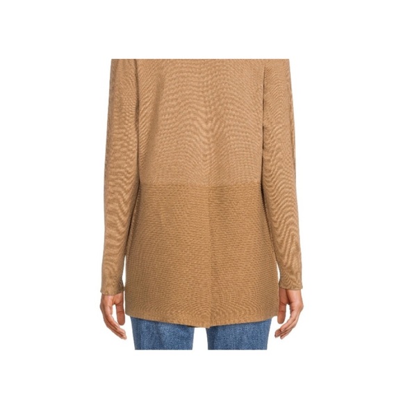 Women's Tan Open Front Cardigan - Picture 2 of 4